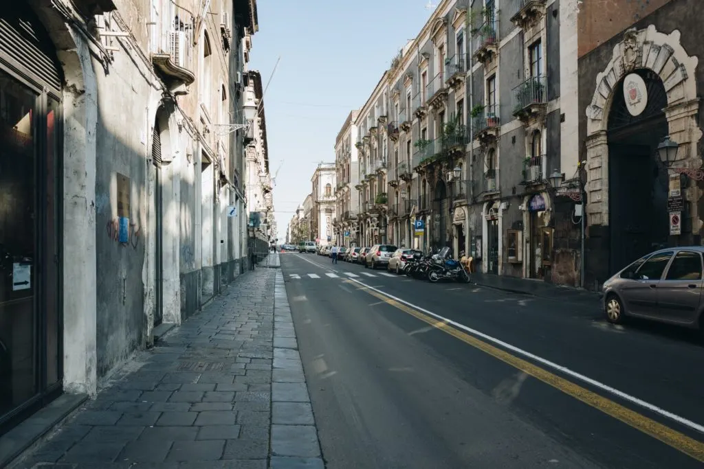 Photo of the streets in Catania