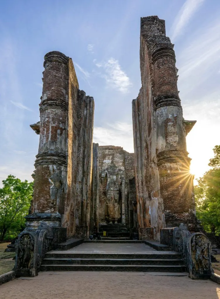 A photo of ancient ruins in Polonnaruwa