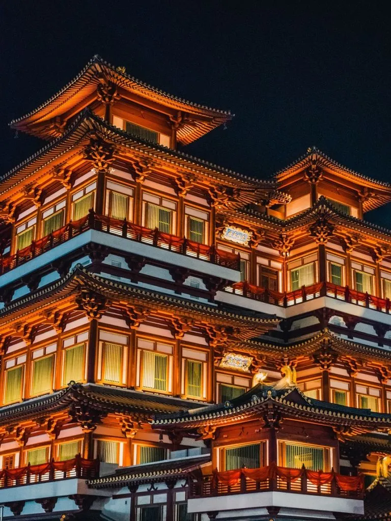 Photo of the Buddha Relic Temple in Singapore.