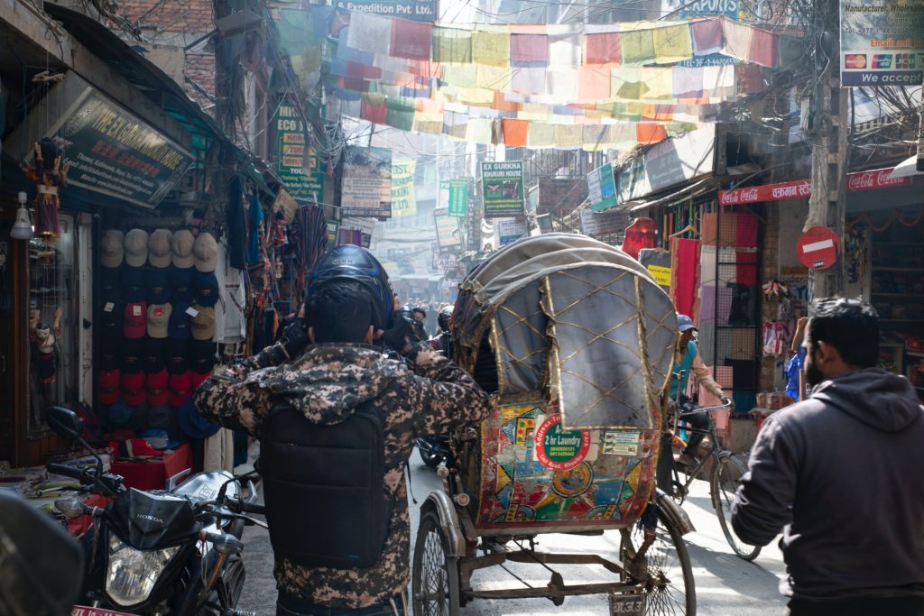 Morning Street in Kathmandu