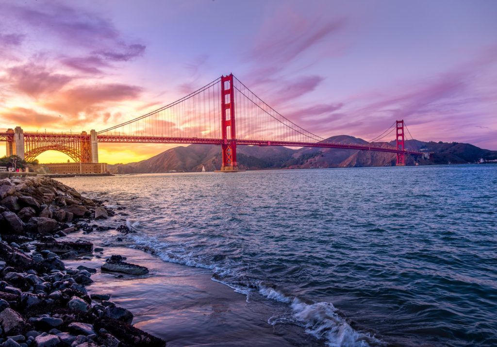Photo of the iconic Golden Gate Bridge