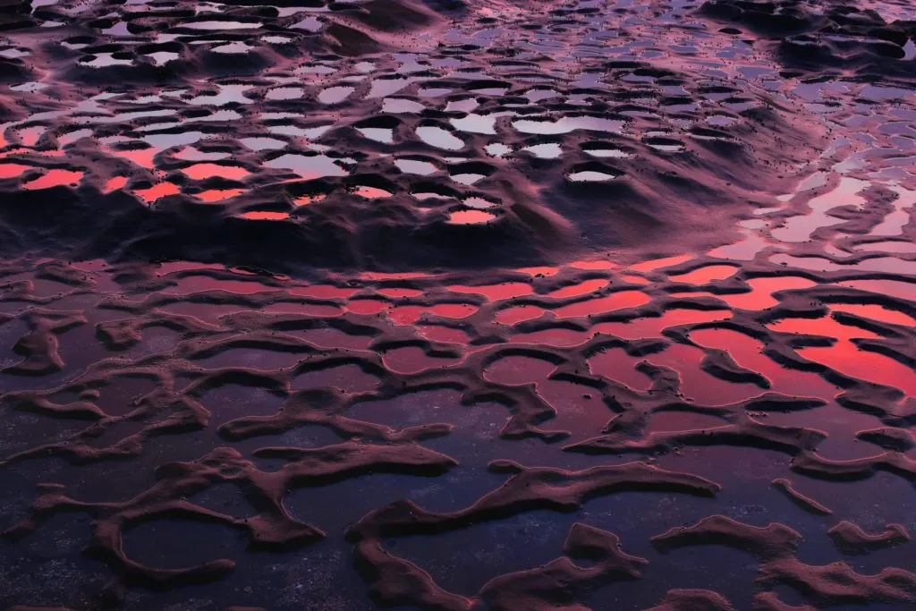 Scenic photo of tide pools at Sunset