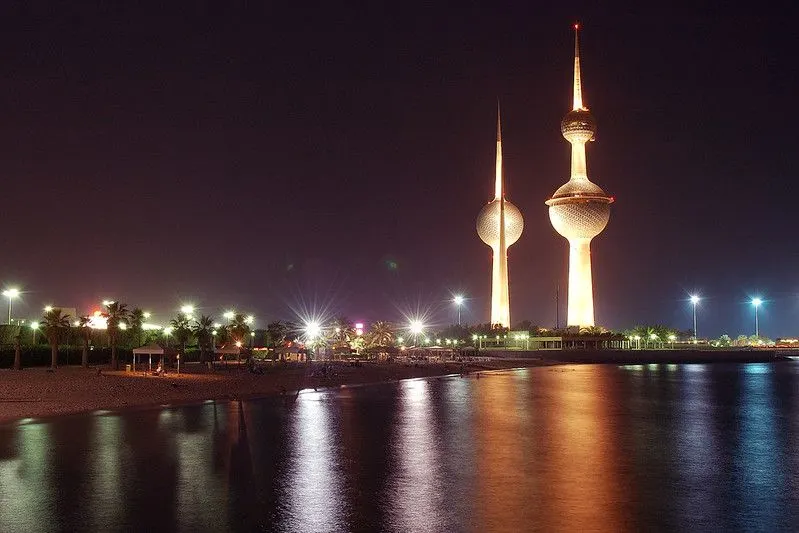 Places to visit in Kuwait - Kuwait Towers at Night