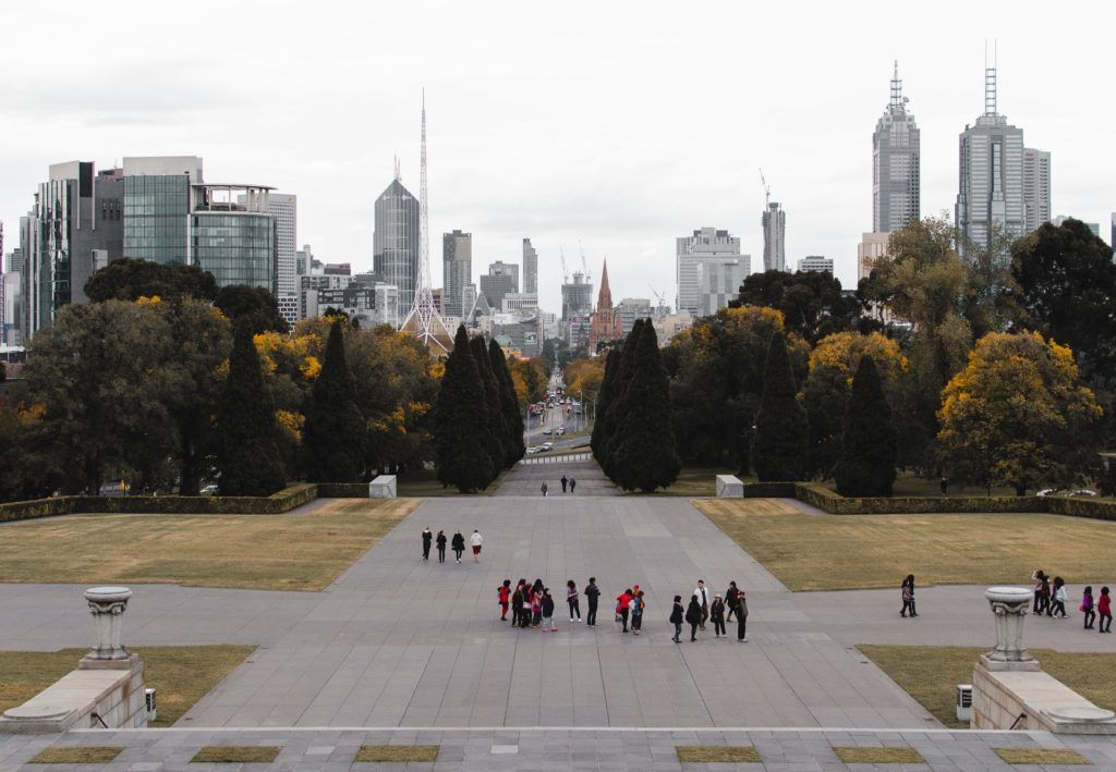 Gloomy day at Shrine of Remembrance