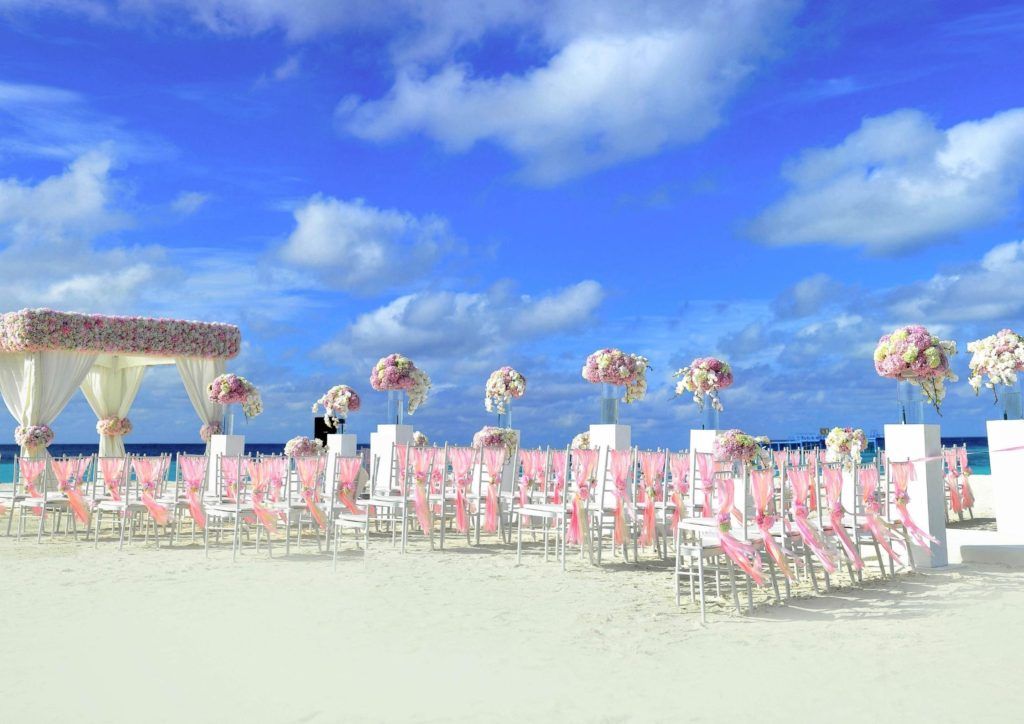 Setting for Beach Wedding in the Maldives