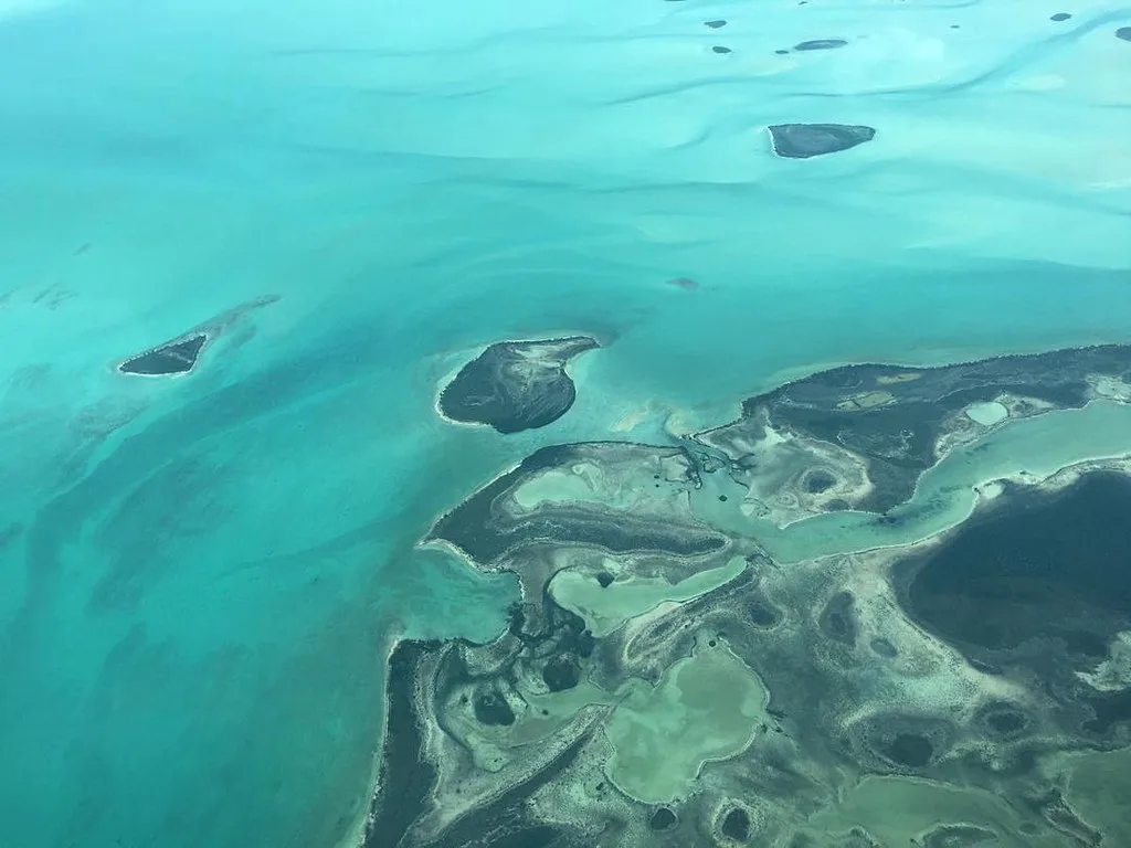 Aerial View of Andros Island, Bahamas