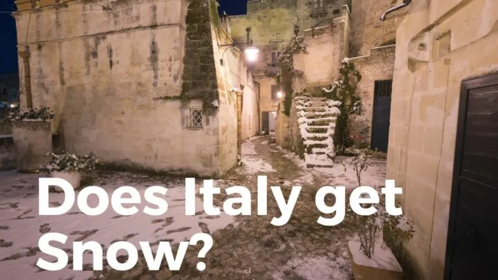 Does Italy get Snow?