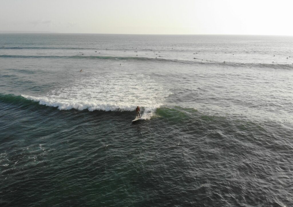 Surfer at Canggu Beach