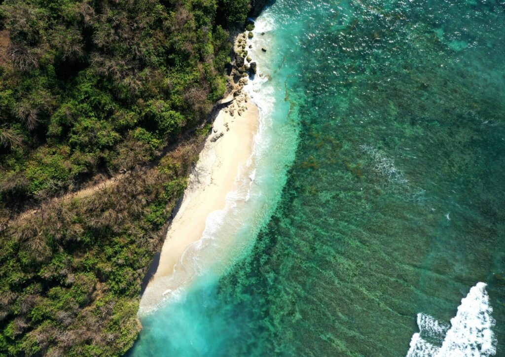 Aerial View of Green Bowl Beach