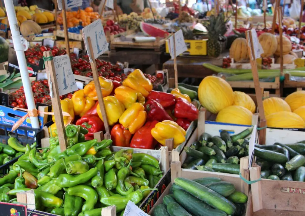 Fresh Vegetable at Ballaro Market in Palermo