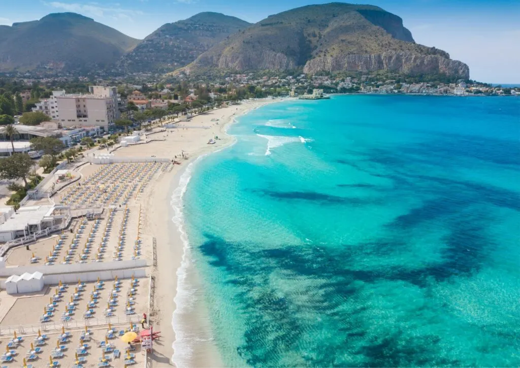 Iconic beach in Palermo
