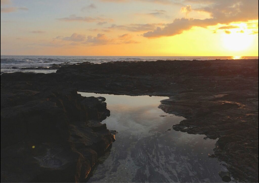 Sunset at Ho`okena Beach Park